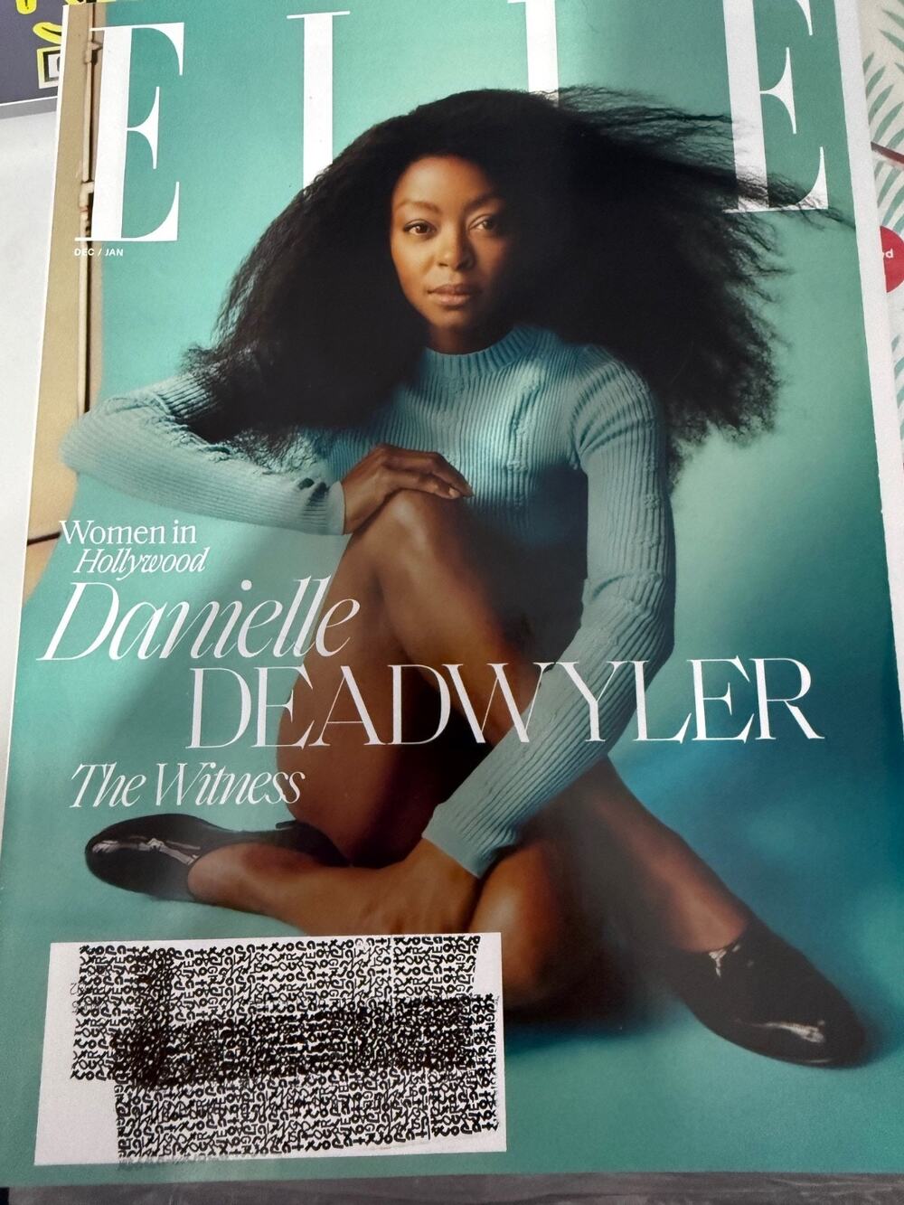 ELLE Magazine December 2024 January 2025 Danielle Deadwyler Witness Hollywood
